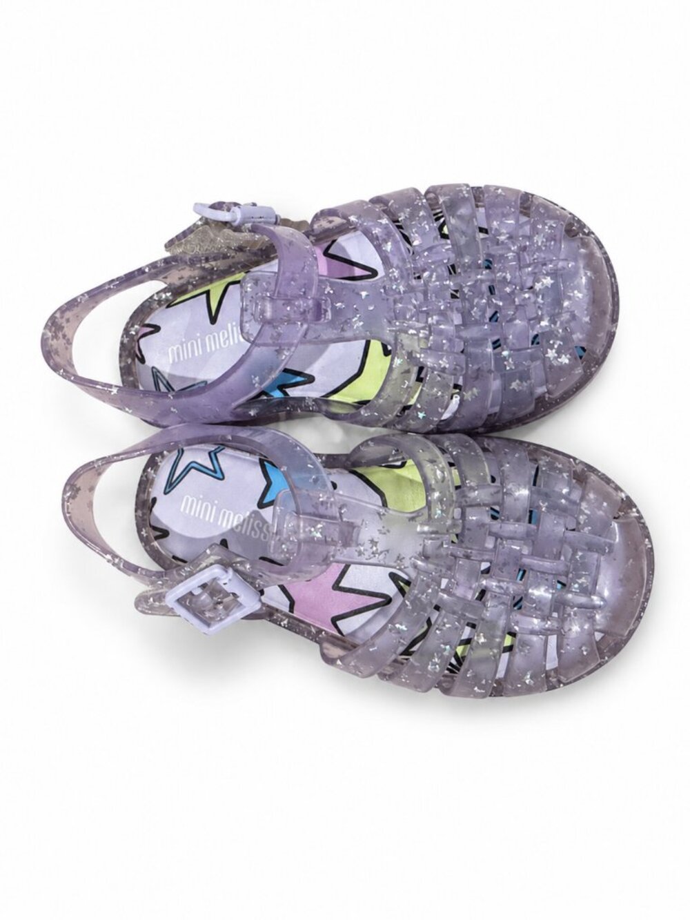 Mini Melissa Possession Jelly Sandals - Clear Glitter